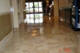 Hotel marble floor after restoration and polishing in Houston